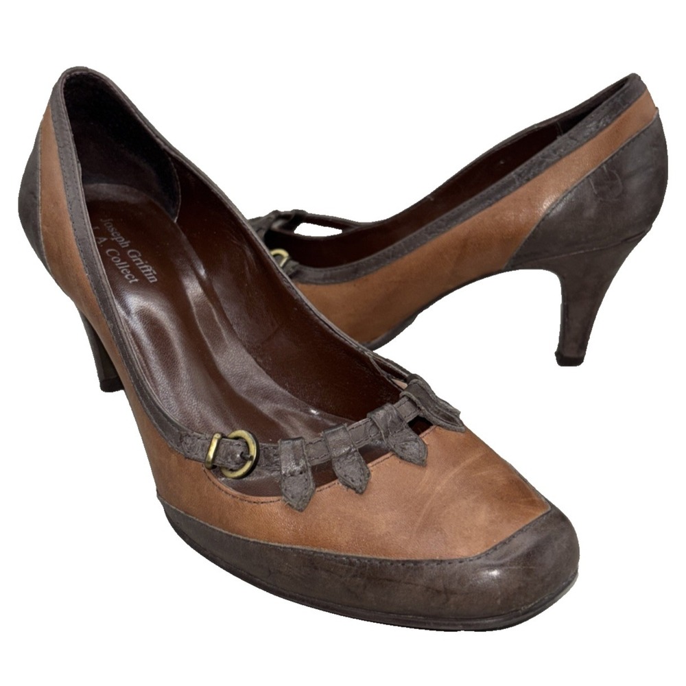 Joseph Griffin LA Collect LIMONCIATA Leather Pump Women's‎ Size 9 Brown Whisky